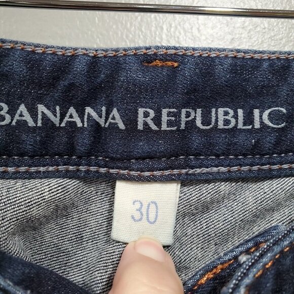 Banana Republic Women's Bootcut Indigo Dark Wash Mid-Rise Jeans EUC Sz 30 - Picture 7 of 12